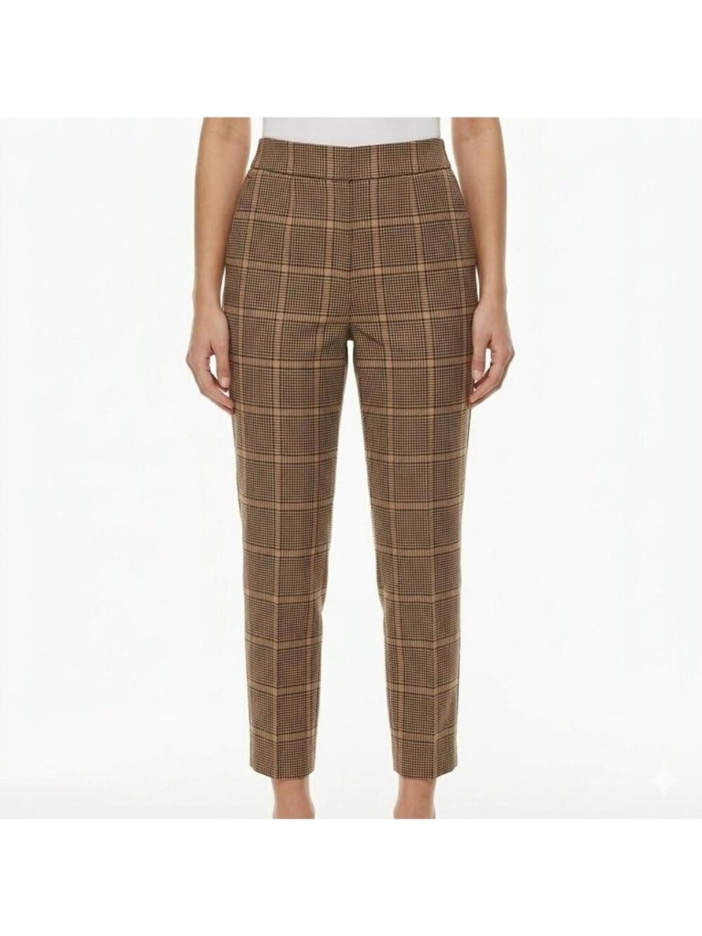 Babaton Atelier Aritzia Conan Pants Plaid Cropped Glencheck‎ Pull On